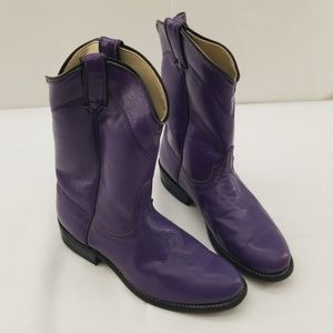 Purple Laredo Leather Cowboy Boots